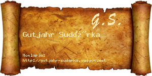 Gutjahr Sudárka névjegykártya